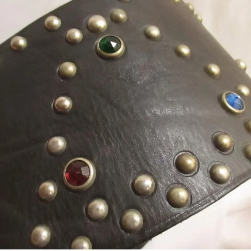 *Ralph Lauren Collection Spring '07 Runway Wide Black Leather Kidney Corset Belt